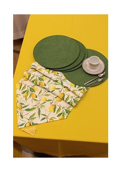 Desenli Beyaz Zemin Arka Plan Baskılı Runner Servis 40X150 cm modelleri