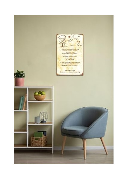 Kuşe Kağıt Duvar Posteri Küçük Prens Retro DRTR0044 modelleri