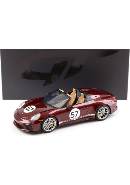 1:18 Gt Spirit 2019 Porsche 911 991 Speedster #57 Heritage Edition Cherry Metallic