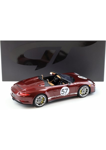 1:18 Gt Spirit 2019 Porsche 911 991 Speedster #57 Heritage Edition Cherry Metallic modelleri