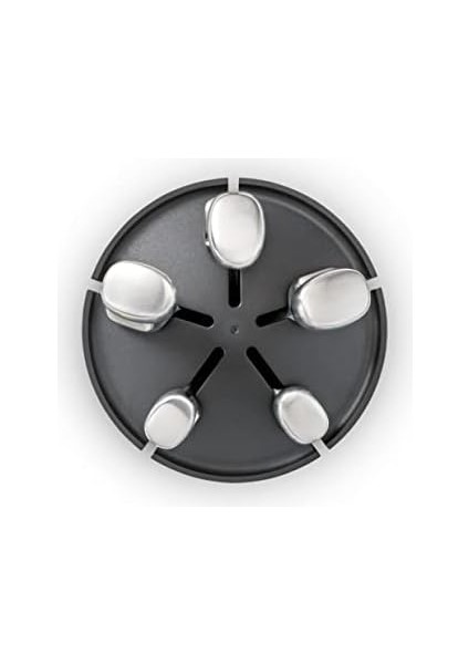 Elevate - Çelik Bıçak 5 Parçalı Set, Döner Paslanmaz Çelik Bıçak Bloğu, Paslanmaz Çelik Bıçaklar, Parmak Izine Dayanıklı Kaplama ve Kaymaz Taban, Mutfak Aksesuarları fiyatları