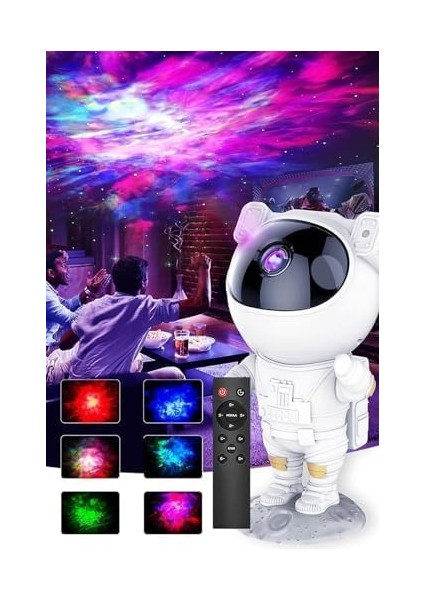 Projektör Işıklı Kumandalı Samanyolu Projeksiyon Gece Lambası modelleri