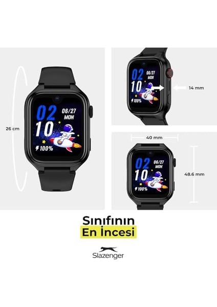 Tiger Kids Akıllı Çocuk Saati, Görüntülü Görüşme, Amoled Ekran,, S, 5mp Kamera, IP68 Su Geçirmez, Uzun Pil Ömrü, Sos, Dokunmatik Ekran, 4g, Silikon Kayış, Siyah fiyatları