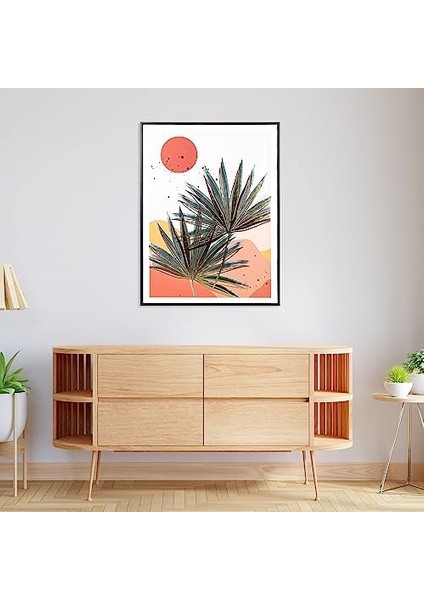 Siyah Ahşap Çerçeveli Kabartmalı Yaprağı Kanvas Tablo Bordo-Yeşil 60X3X80 Cm. fiyatları