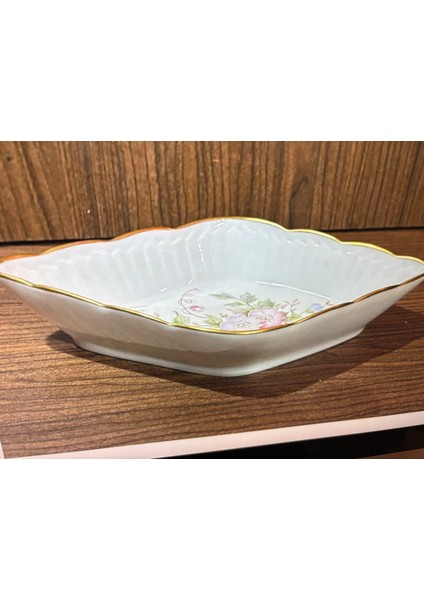 Limoges Rehausse Main El Boyama Sunumluk Şekerlik Kase - 17,5 cm 11 cm x 3 cm