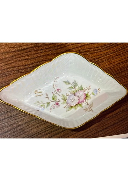 Limoges Rehausse Main El Boyama Sunumluk Şekerlik Kase - 17,5 cm 11 cm x 3 cm