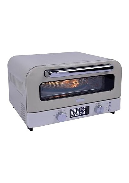 Gem Retro Pizza & Air Fryer Fırın – 2000 W, 16 Program, Pizza Taşı Dahil fiyatları