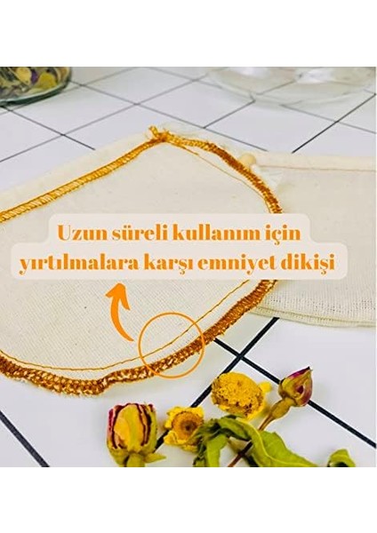Yoga And Yıkanabilir Kumaş Çay Kesesi - Organik, EKOLOJIK,%100 Ham Ağartılmamış Ham Pamuk (Demlik Boy) modelleri