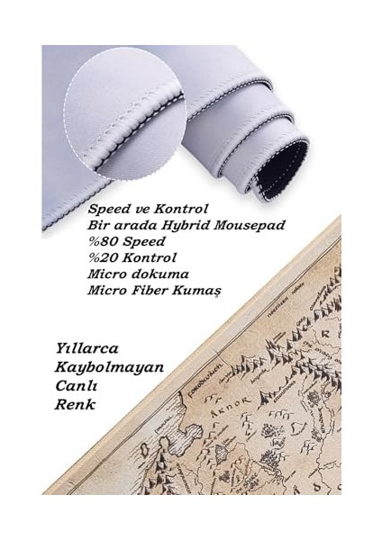 Lotr Yüzüklerin Efendisi Oyun Gaming Klavye Mouse Pad 80X40 cm