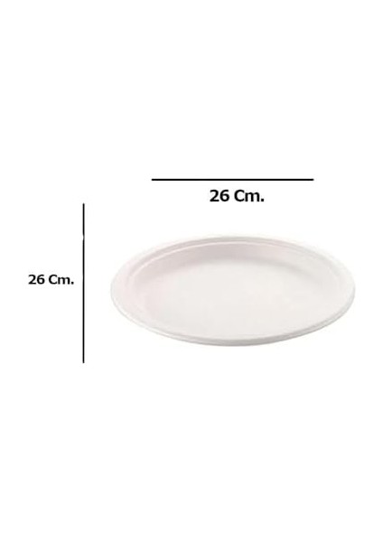 Ekolojik Karton Kağıt Tek Kullanımlık Tabak - 26 Cm. - 50 Adetlik 3 Paket modelleri