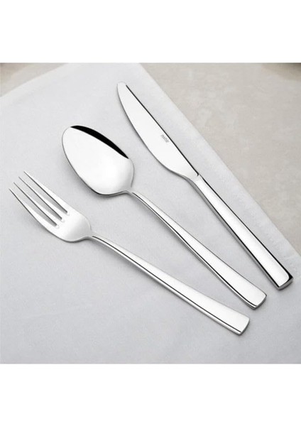 Deniz Sade Çatal Kaşık Bıçak Takımı Seti 6 Kişilik 18 Parça