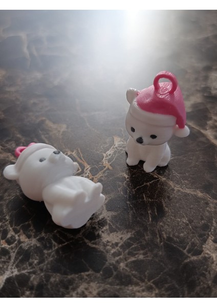 3D Ayıcık Yılbaşı Şapkalı