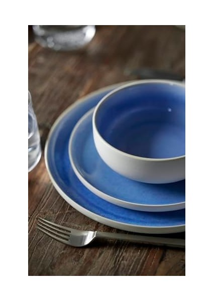 Studio Round Yemek Tabağı Dia 27 cm Mat Beyaz/parlak Nehir modelleri