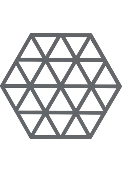 Denmark Üçgen Altlık, 250 °c&apos;ye Kadar Isıya Dayanıklı, Silikon Altlık, Tencere ve Tavalar Için Dekoratif Altlık, Bulaşık Makinesinde Yıkanabilir, 16 x 14 Cm, Gri (Soğuk Gri)