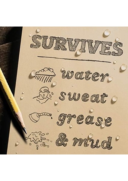 In The Rain Hava Koşullarına Dayanıklı Planlayıcı Tableti Seti, 12,7 x 17,8 Cm, Açık Kahverengi (No. 9271)