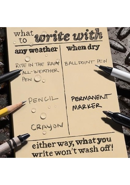 In The Rain Hava Koşullarına Dayanıklı Planlayıcı Tableti Seti, 12,7 x 17,8 Cm, Açık Kahverengi (No. 9271) modelleri