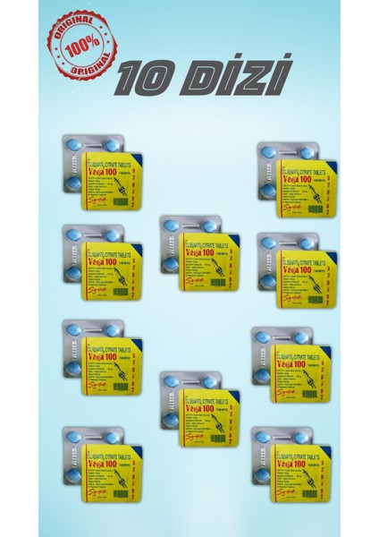 Orijinal Vega 100 Mg 4X10 Dizi(40 Adet) Etki Garantili Tablet Sertleştirici7 Kâmağra8 40 Kullanım Kampanya