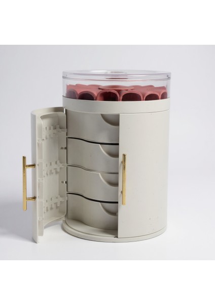 Lüks Silindir Takı ve Bijuteri Kutusu | Rulo Bölmeli Bileklik, Saat ve Aksesuar Organizeri indirimleri