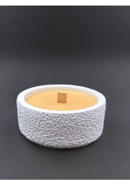 Büyük Yuvarlak Dokulu Kokulu %100 Soya Mum – Ahşap Fitilli Dekoratif Mum fırsatları