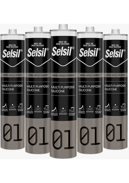 5’li Şeffaf Silikon Paketi – Her Yüzeyde Güçlü Yapışma!