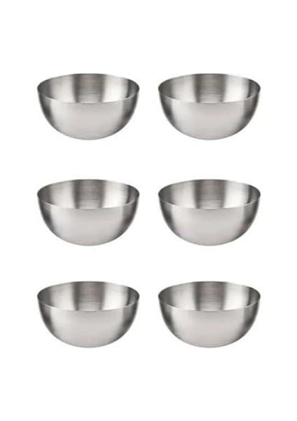 Paslanmaz Çelik Çerezlik Seti, 8.5 Cm, 6 Parça, Dekoratif Servis Kasesi 6 Adet 304 Kalite Paslanmaz Çelik Çerezlik Kuruyemişlik fiyatları