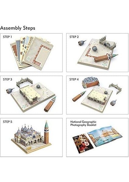 Cubicfun 3D Puzzle CUB/DS0980H Geographic - San Marco Meydanı - Italya modelleri