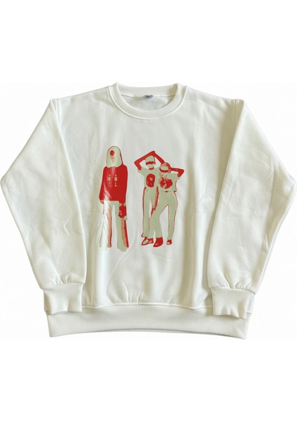 Kadın Bisiklet Yaka Y2K Baskılı Sweatshirt Regular Fit Nefes Alan Baskılı Pamuklu fiyatları