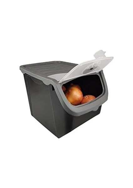 2&apos;li Soğan Patates Saklama Kabı 12 Litre - Gri fiyatları