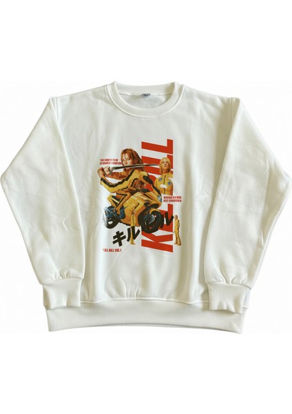 Kadın Bisiklet Yaka Kill Bill Baskılı Sweatshirt Regular Fit Nefes Alan Baskılı Pamuklu fiyatları