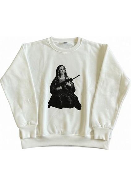 Erkek Bisiklet Yaka Streetwear Regular Fit Sweatshirt Nefes Alan Baskılı Pamuklu Rahat fiyatları