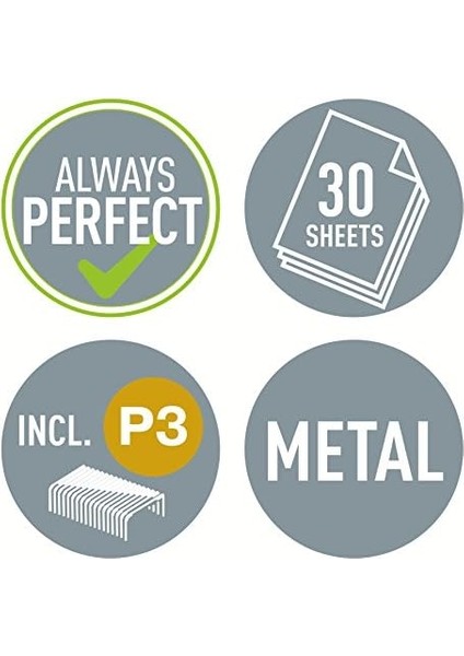 55020095 Zımba 30 Sayfa Kapasiteli, Siyah