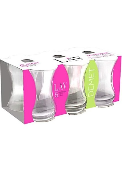 Lav Demet 6&apos;lı Çay Bardağı, 135 Cc, Cam 5li Paket