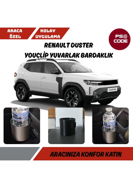 Renault Duster Youclip Yuvarlak Bardaklık
