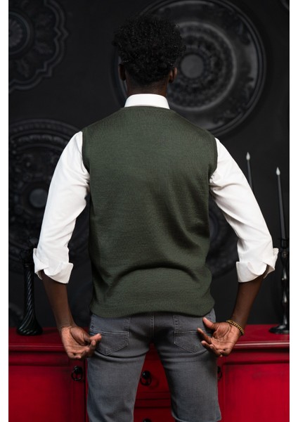 V Yaka Regular Fit Yünlü Kolsuz Triko Süveter fırsatları