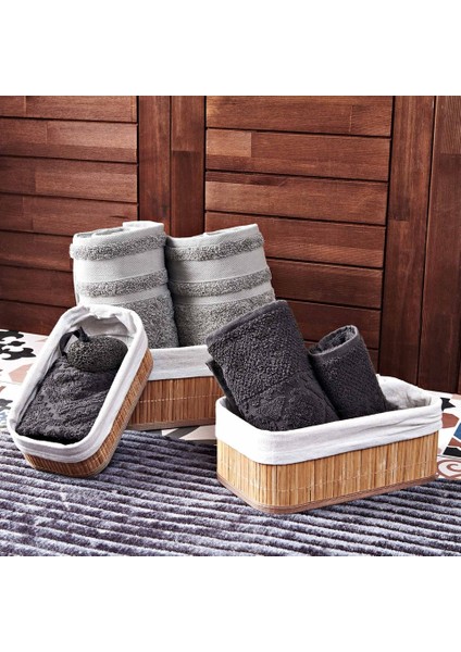 3 Parça Bambu Organizer Sepet fırsatları