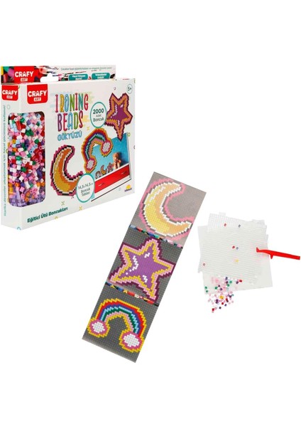 Crafy Hobi Boncuk Aktivite Set Gökkuşağı-Yıldız-Ay