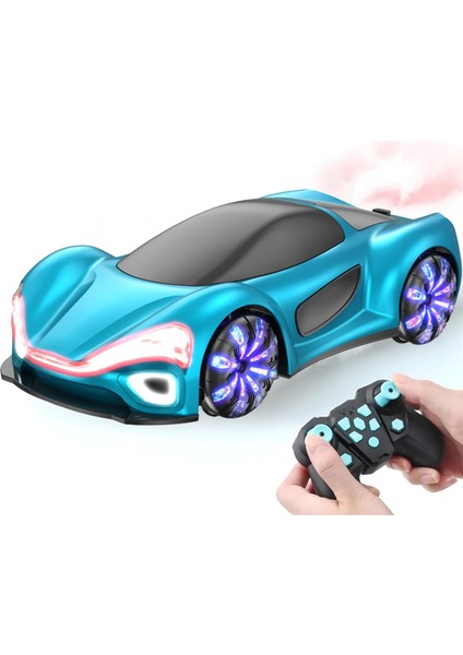 Oyuncak 2.4 Ghz Uzaktan Kumandalı Şarjlı Elektrikli Araba 4x4 Şarj Istasyonlu Buharlı LED Işıklı Sesli Müzikli Rc Araç Full Fonksiyon 4 Çeker Atabilen 1200 Mah Şarjlı Pilli (Vivid Mavi) modelleri