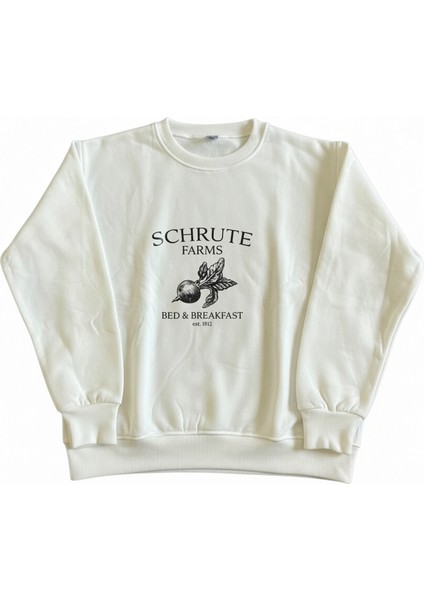 Kadın Bisiklet Yaka The Office Baskılı Sweatshirt Regular Fit Nefes Alan Baskılı Pamuklu fiyatları