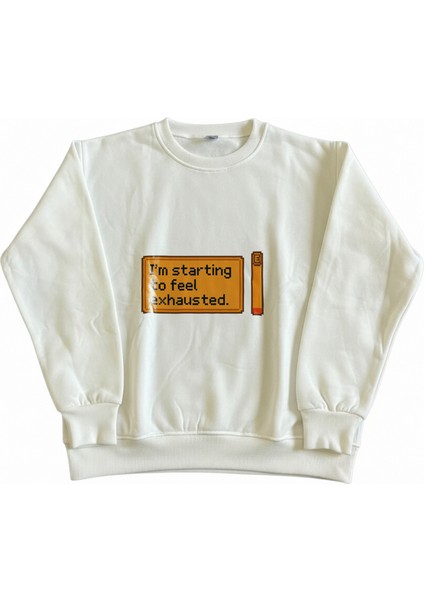 Erkek Bisiklet Yaka Stardew Valley Regular Fit Sweatshirt Nefes Alan Baskılı Pamuklu Rahat fiyatları