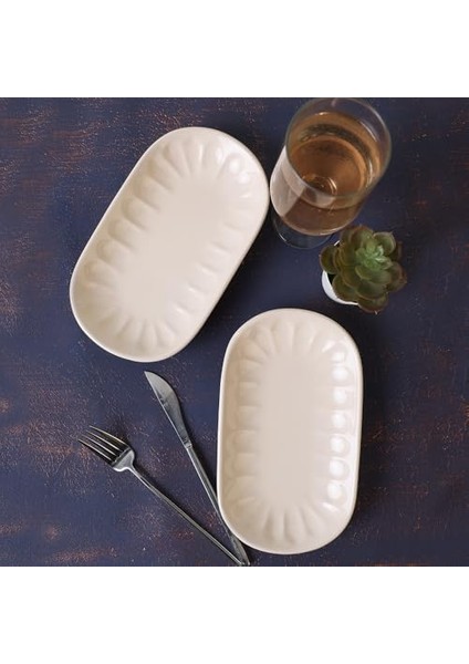 Keramika Krem Kayık Tabak 22 cm 2 Adet 030 fiyatları