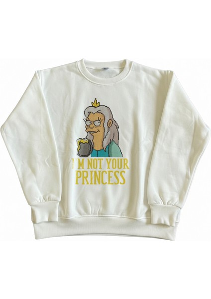 Kadın Bisiklet Yaka Disenchantment Sweatshirt Regular Fit Nefes Alan Baskılı Pamuklu fiyatları
