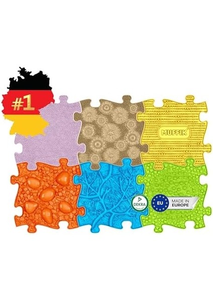 Baby Mat Seti - 1-3 Yaş Bebek Duyu Gelişim Matı - 6&apos;lı Ortopedik Aktivite Matı - Tummy Time ve Motor Gelişim Için Renkli Duyu Bütünleme Seti modelleri