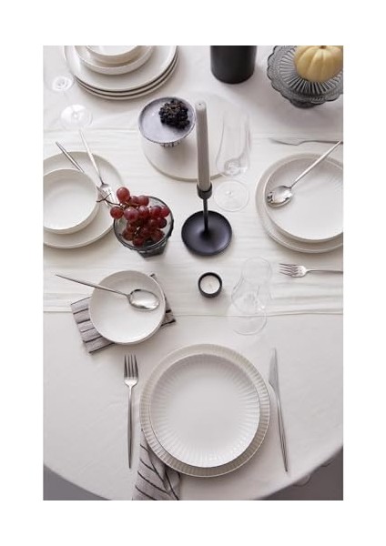 Porselen Crest 18 Parça 6 Kişilik Yemek Takımı Platin Fileli fiyatları