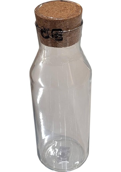 365+ Şeffaf Camdan Sürahi; Mantar Tıpa Ile; (1 L)