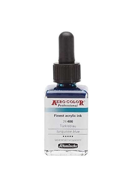 Aero Professional Akrilik Mürekkebi 28 ml 406 Turquoise Blue