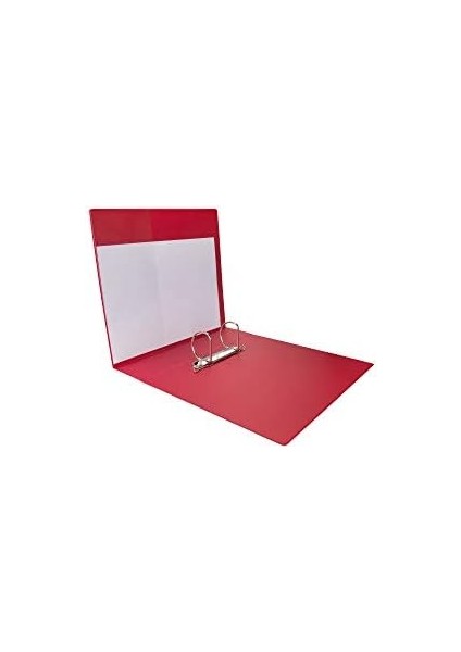 2k 07-2d-K A4 Pvc Cepli Firma Tanıtım Klasörü - 7 cm Sırtlı 2 Halka D Mekanizmalı, Kırmızı