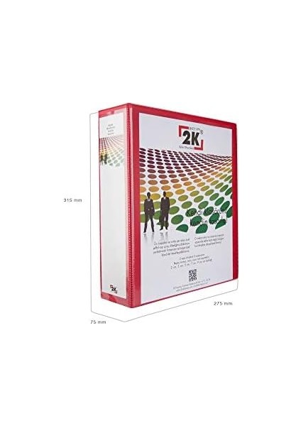 2k 07-2d-K A4 Pvc Cepli Firma Tanıtım Klasörü - 7 cm Sırtlı 2 Halka D Mekanizmalı, Kırmızı fiyatları