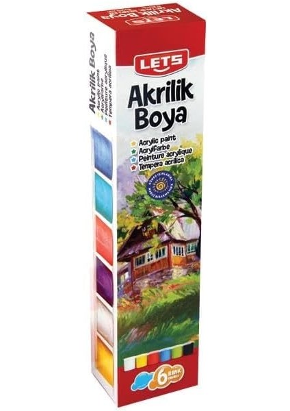 Akrilik Boya Ana Renkler 25MG. 6 Renk