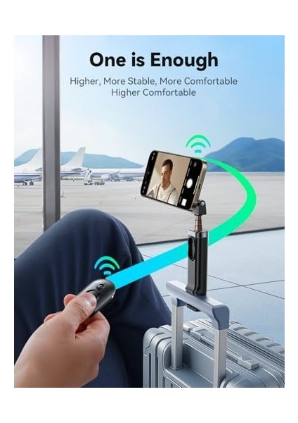 Joyroom Magsafe Cep Telefonu Tutucu, Uçak, All-In-1 Seyahat Cihazı, 360° Dönebilir, Uzatılabilir Selfie Çubuğu, ve Uzaktan Kumandalı, Cep Telefonu Standı,,, Akıllı modelleri