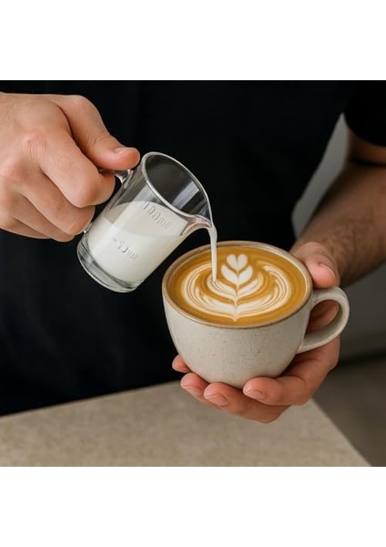 6’lı Cam Sosluk Seti – 100 ml Ölçekli Kulplu Sos Kabı, Şeffaf Mini Ölçü Bardağı, Kahvaltı, Tatlı ve Mutfak Sunumları Için